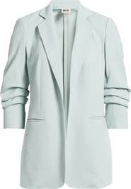Anne Klein Scrunch Sleeve Open Front Jacket