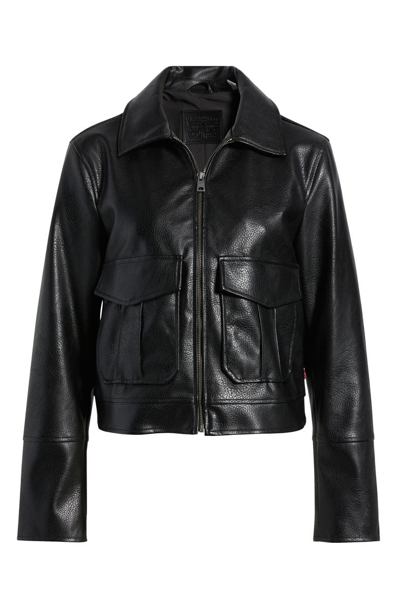 Levi's Faux Leather Moto Jacket, Alternate, color, Black