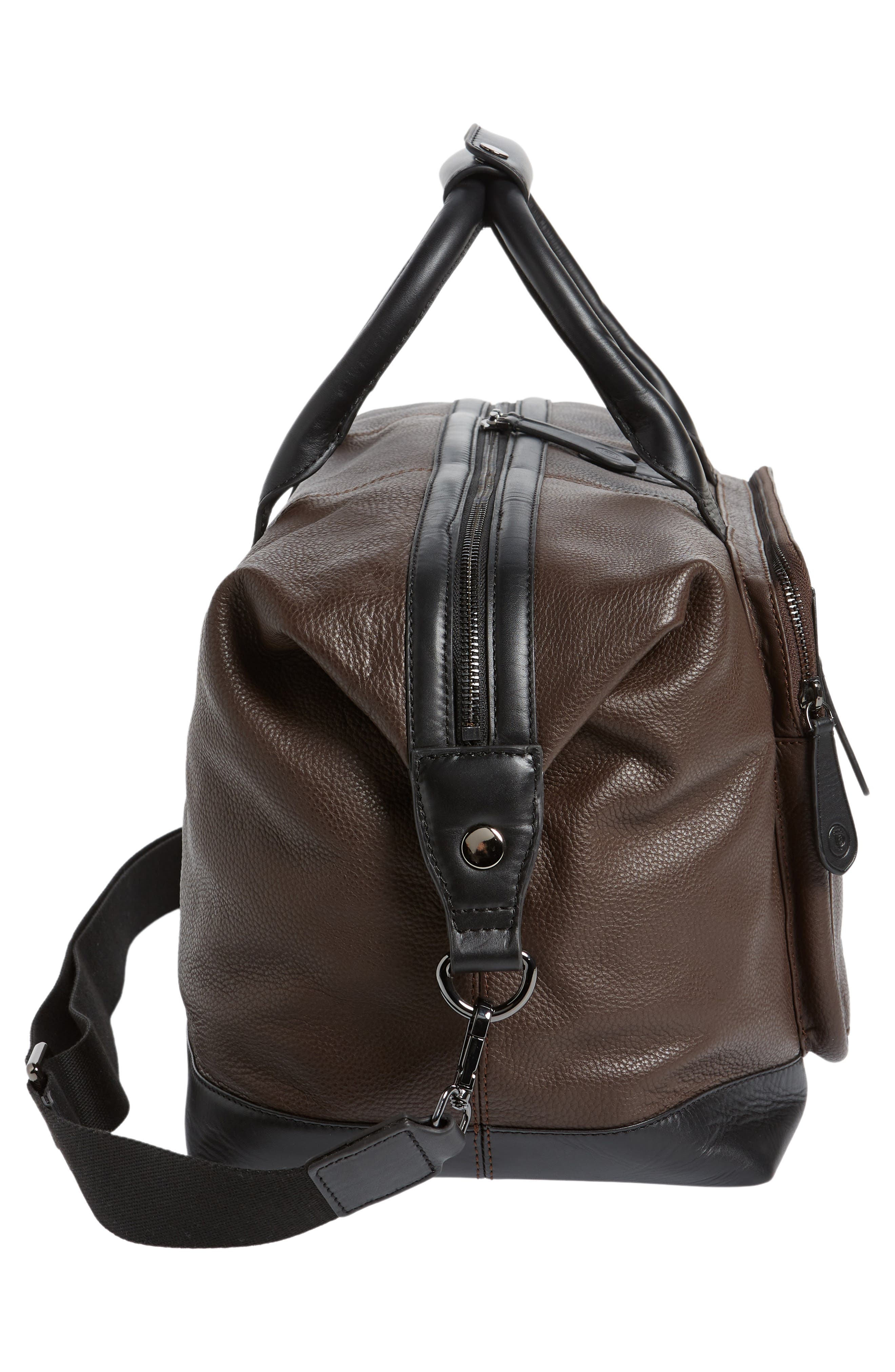 Ted Baker London Trevir Equestrian Heritage Leather Duffle Bag, Alternate, color, 