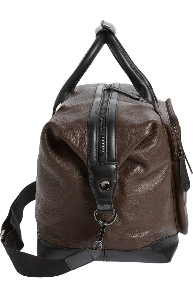 Ted Baker London Trevir Equestrian Heritage Leather Duffle Bag, Alternate, color,