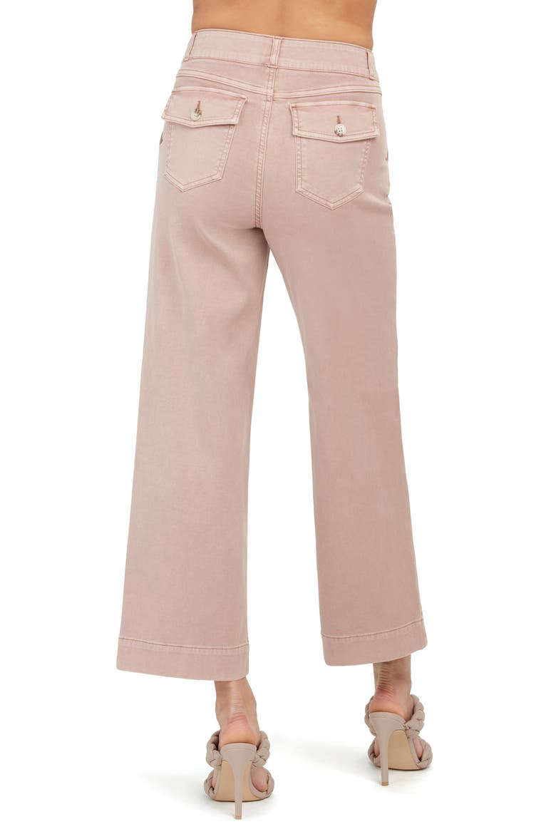Stretch Twill Wide Leg Crop Pants, Alternate, color, MAUVE