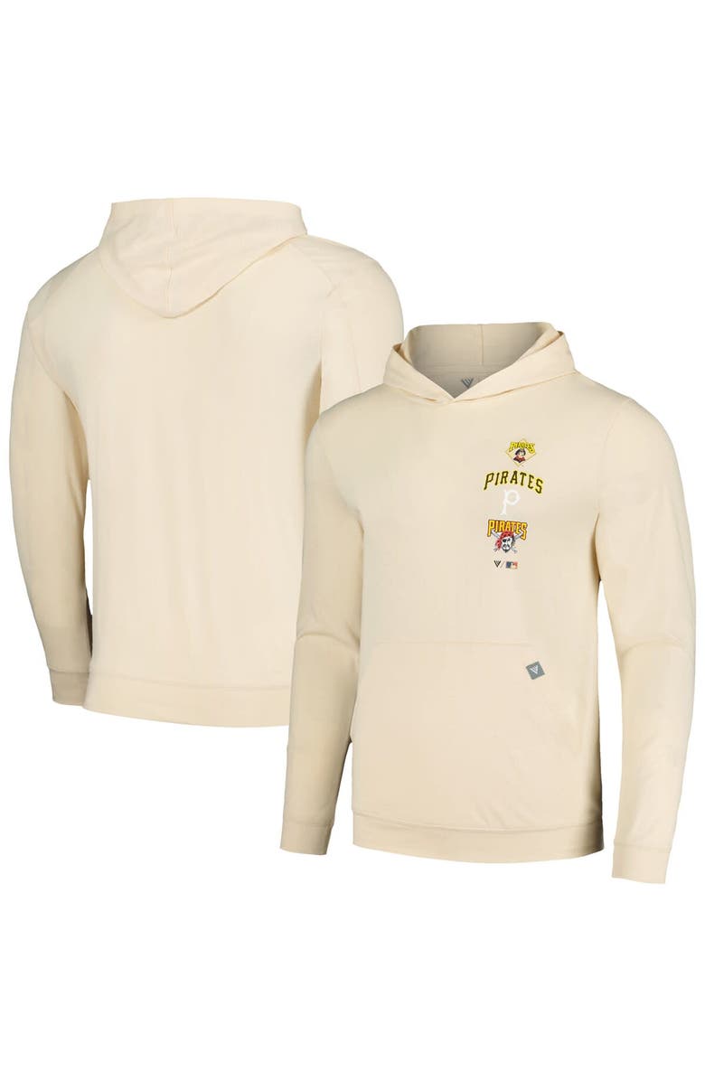 LEVELWEAR Men's Levelwear Cream Pittsburgh Pirates Base Line Pullover Hoodie, Alternate, color, 