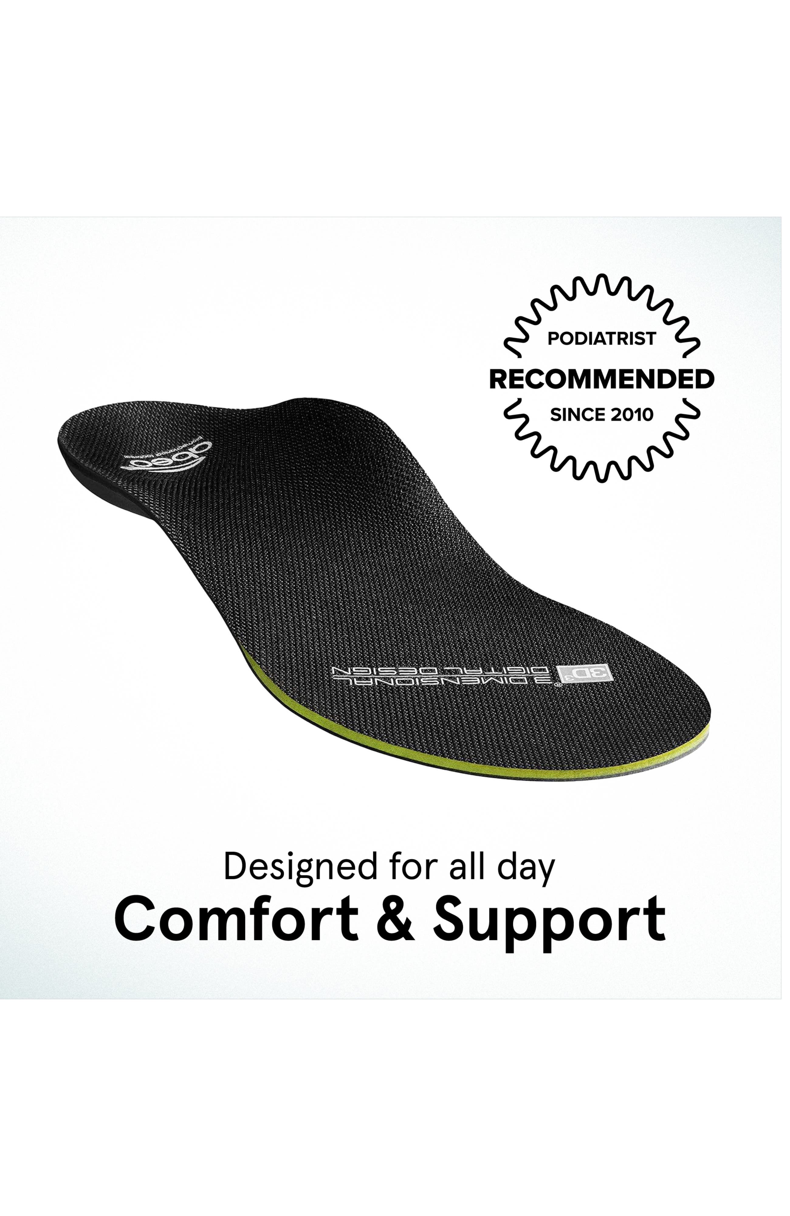 Premium Orthotic Mens Neutral Insole, Alternate, color, Black