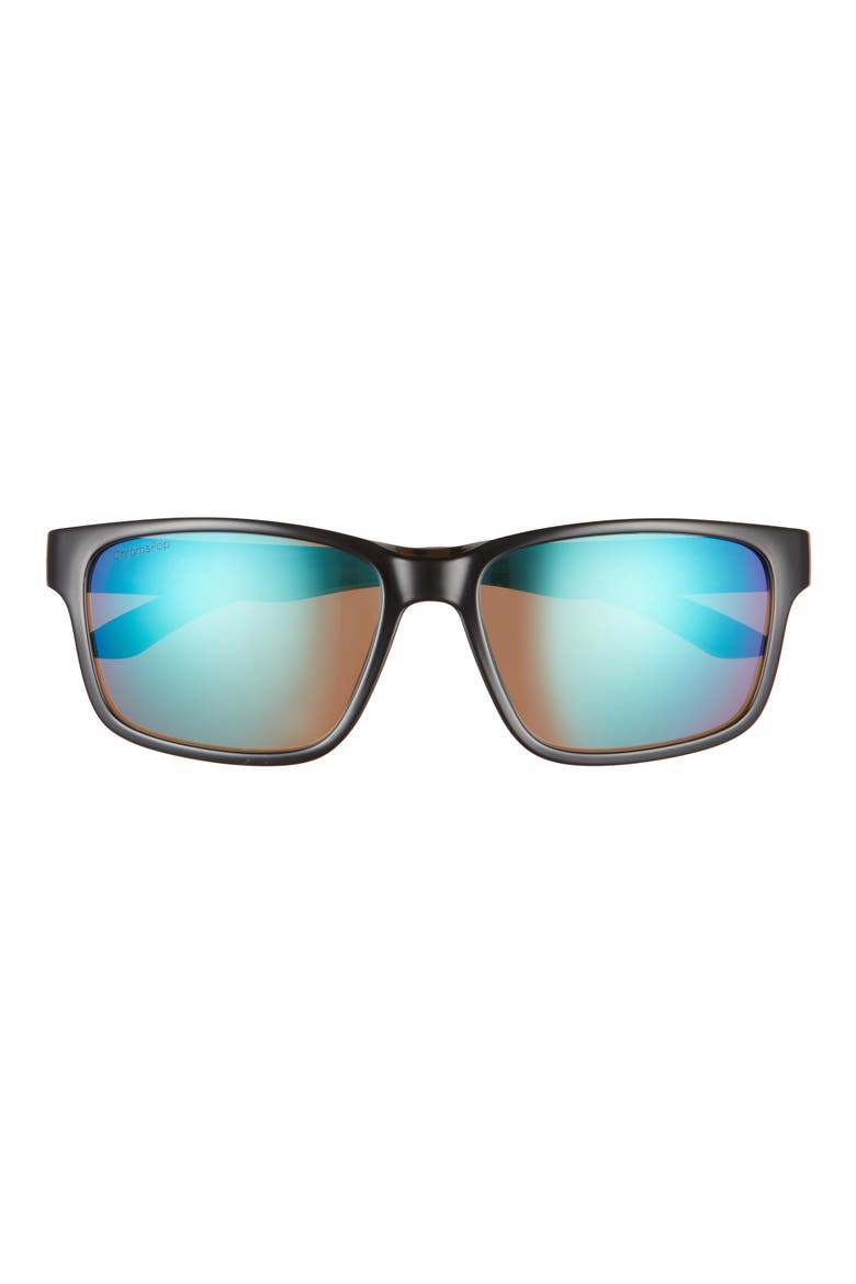 Basecamp 58mm ChromaPop™ Polarized Sport Sunglasses, Main, color, BLACK JADE/ OPAL MIRROR