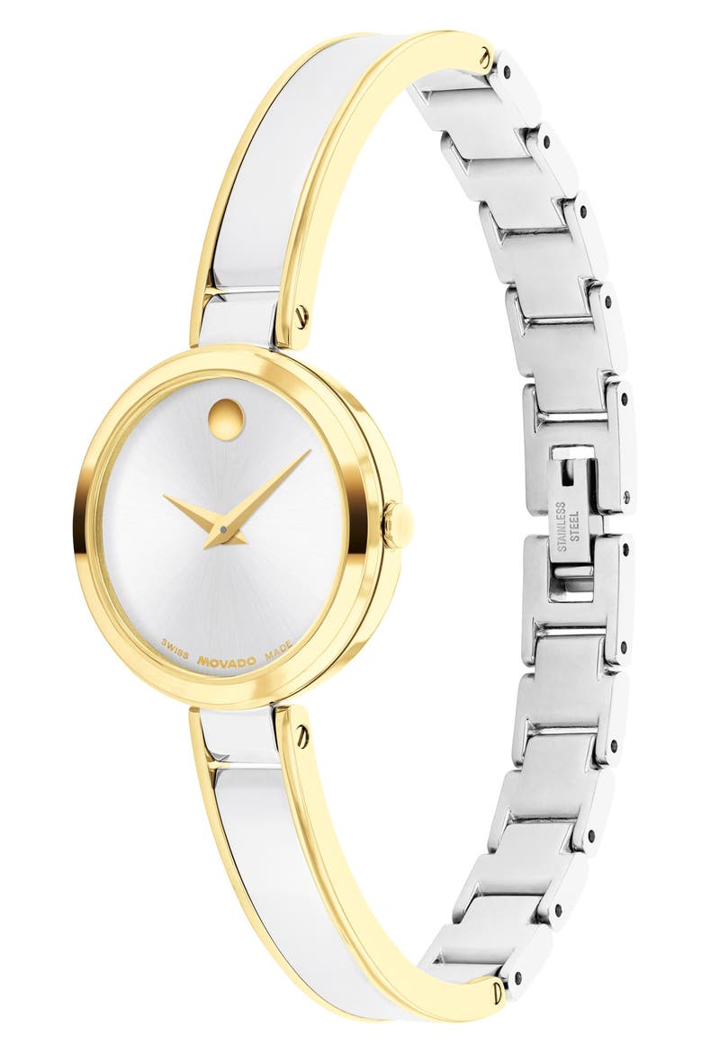 Moda Bangle Watch, Alternate, color, SILVER