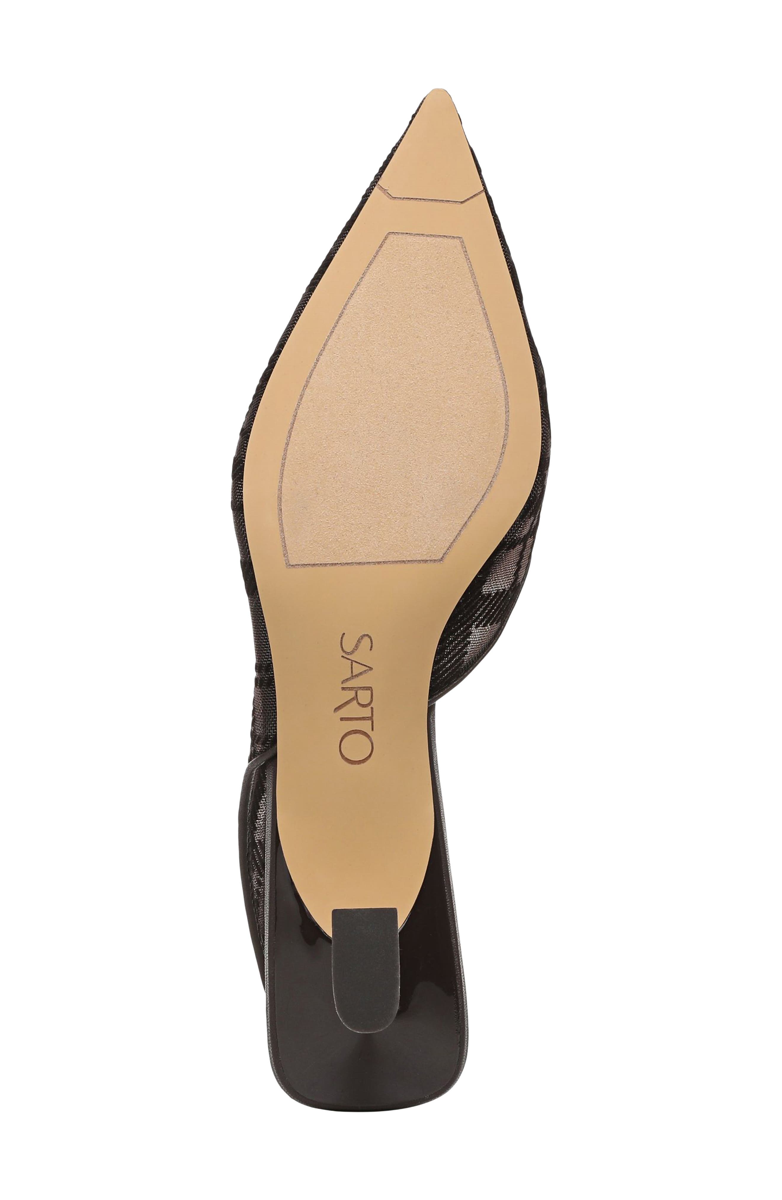 SARTO by Franco Sarto Devin Slingback Half D'Orsay Pointed Toe Kitten Heel Pump, Alternate, color, Brown