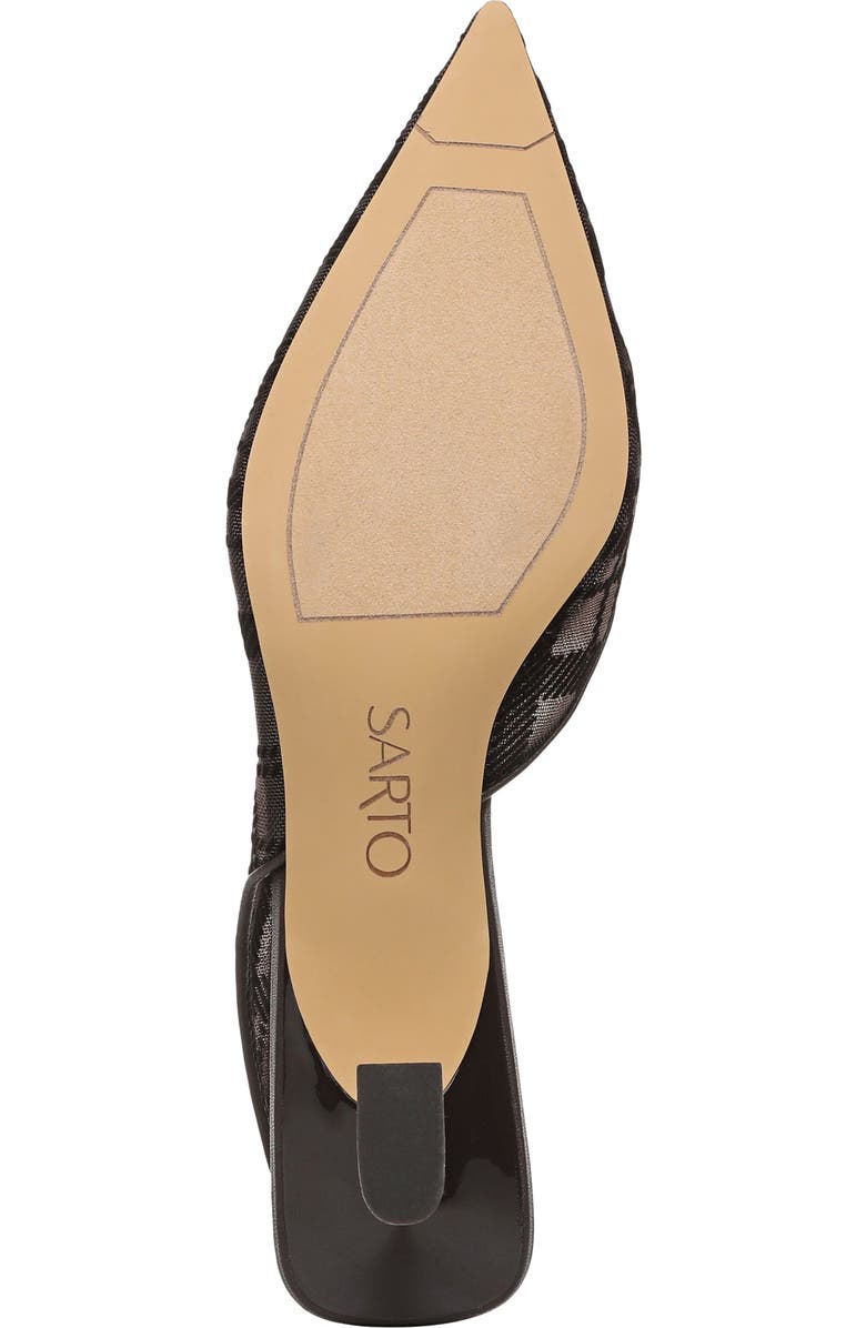 SARTO by Franco Sarto Devin Slingback Half D'Orsay Pointed Toe Kitten Heel Pump, Alternate, color, Brown