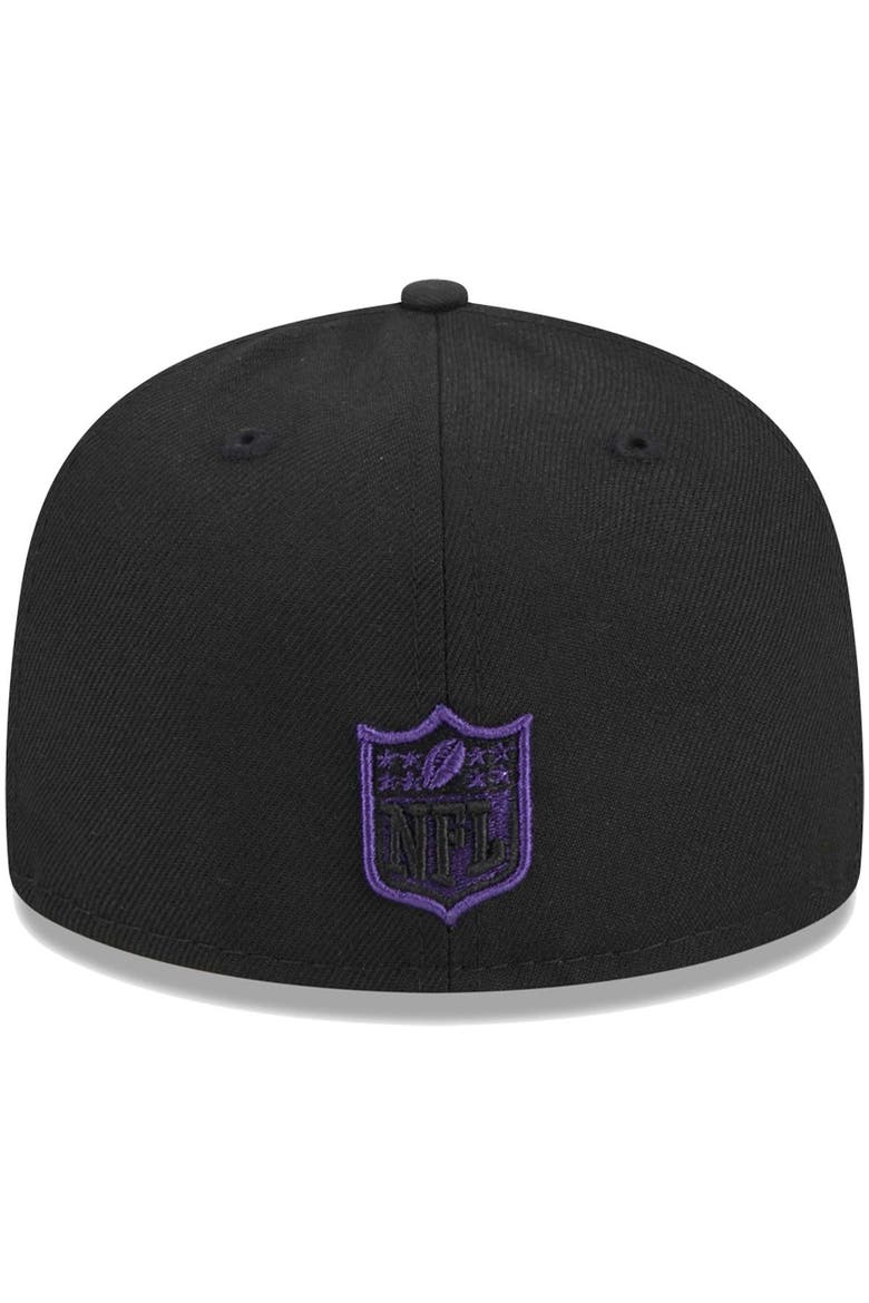 Youth New Era Black Baltimore Ravens  Main 59FIFTY Fitted Hat, Alternate, color, Black