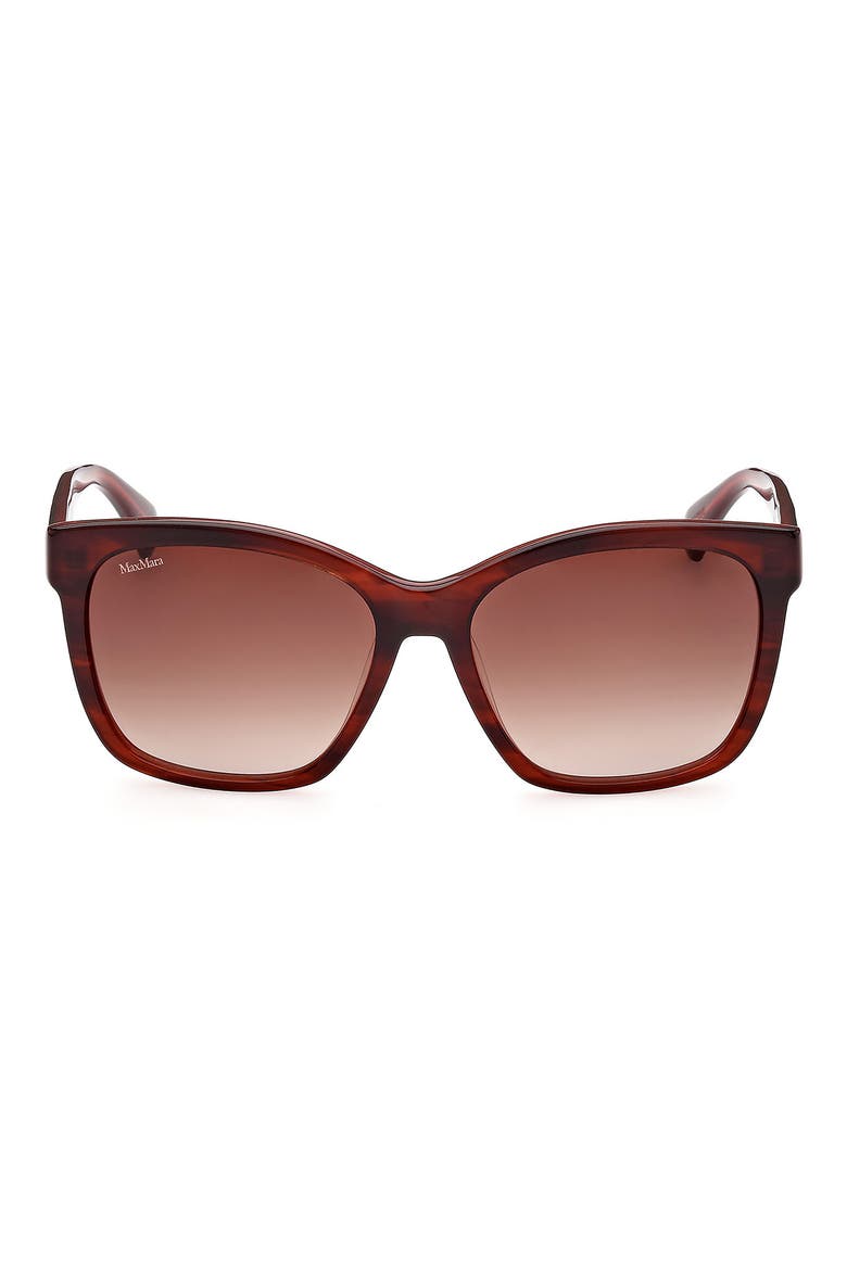 56mm Gradient Square Sunglasses, Main, color, SHINY BILAYER RED HORN OPAL