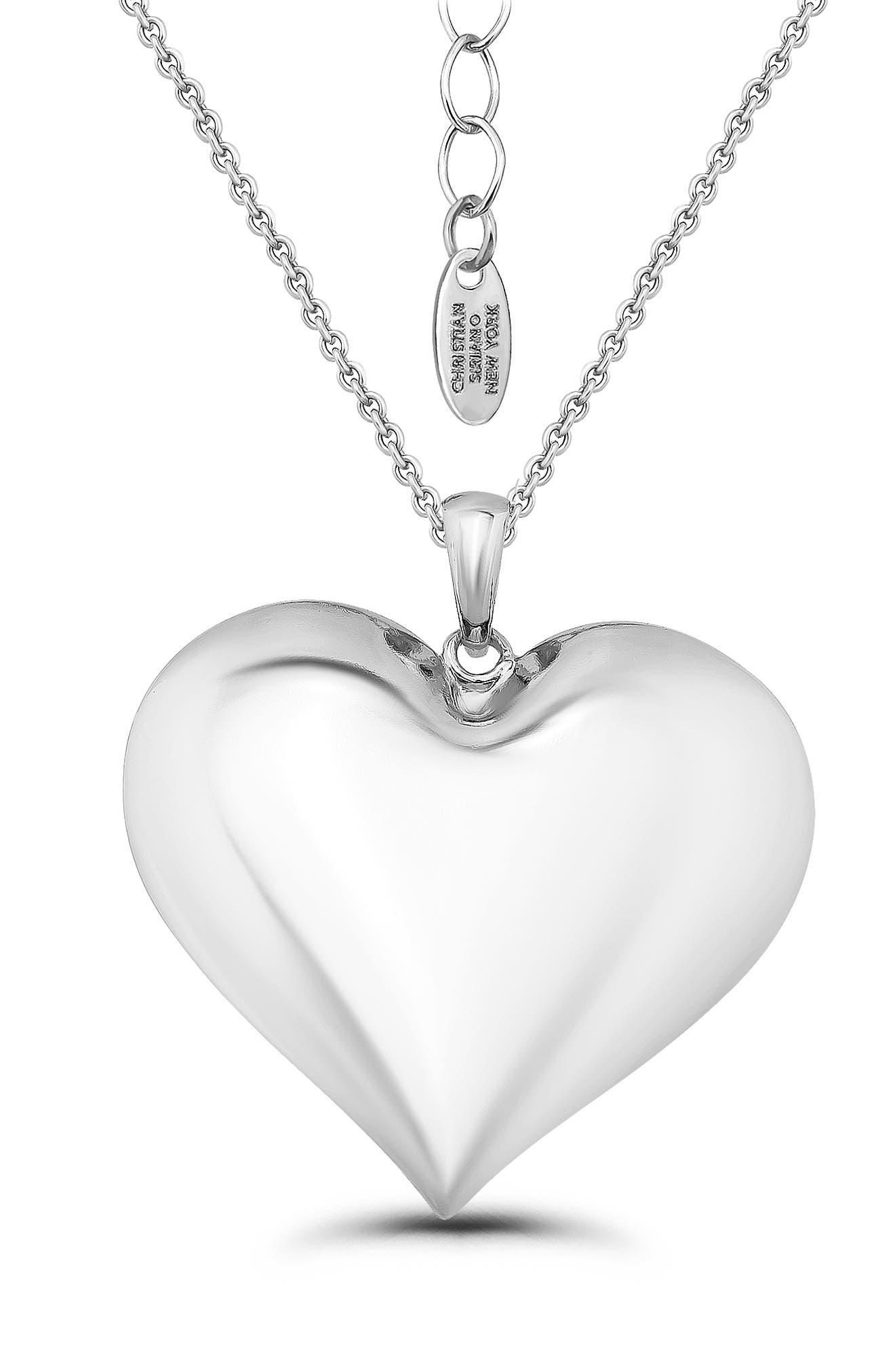 Christian Siriano New York High Polished Heart Pendant Necklace
