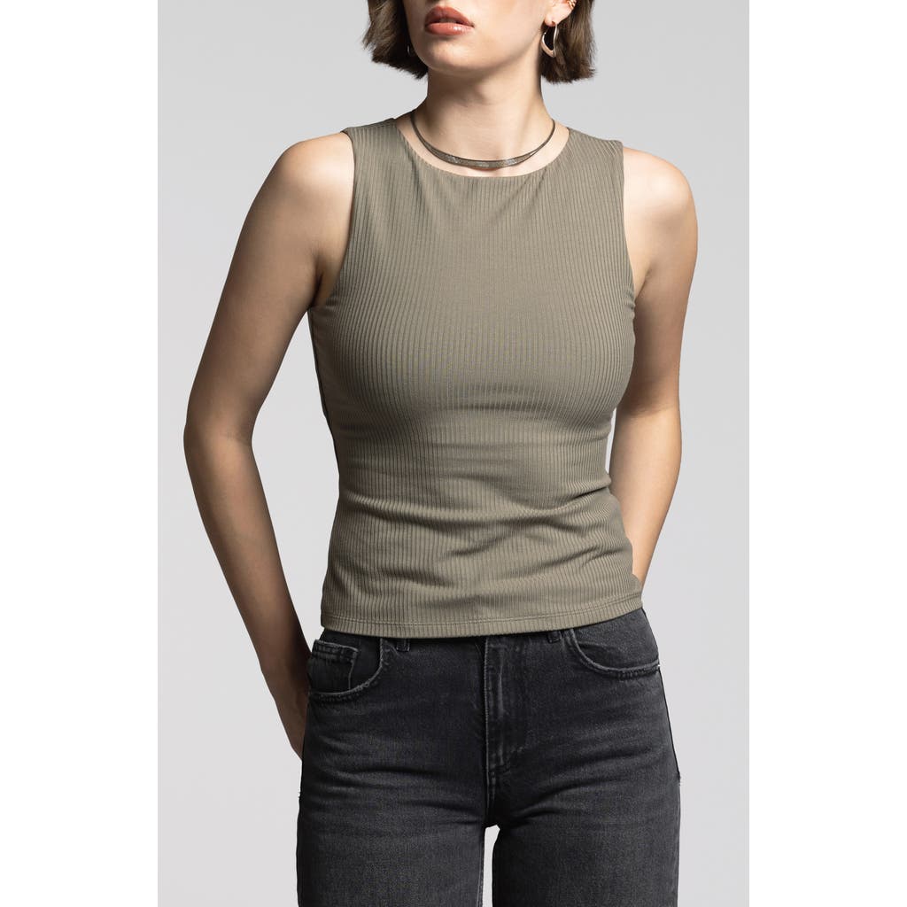 WEEKEND LOS ANGELES Britton Ribbed Tank in Smokey Olive  product