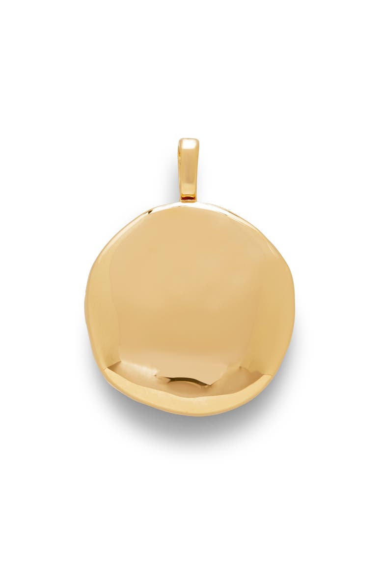 Monica Vinader Deia Pebble Locket Charm, Main, color, Gold