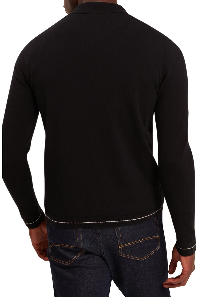 Lysand Cotton & Wool Zip-Up Jacket, Main, color, BLACK