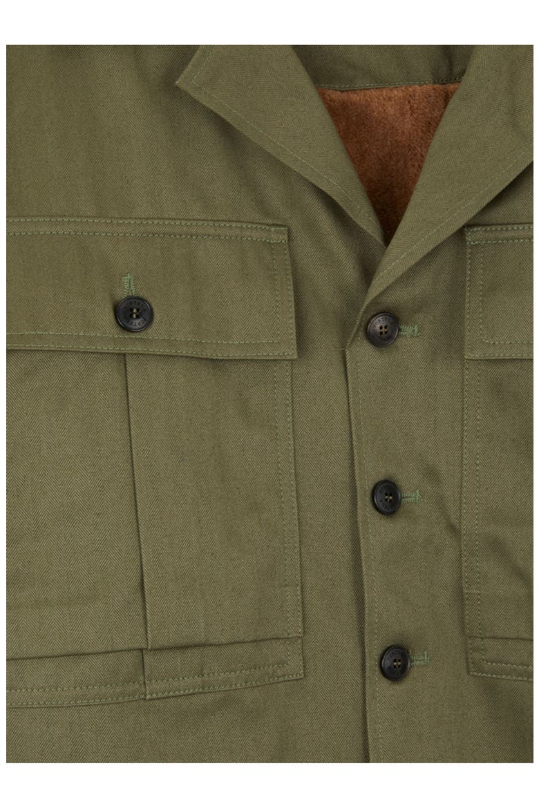 Solomonf Cotton Padded Overshirt, Alternate, color, GREEN