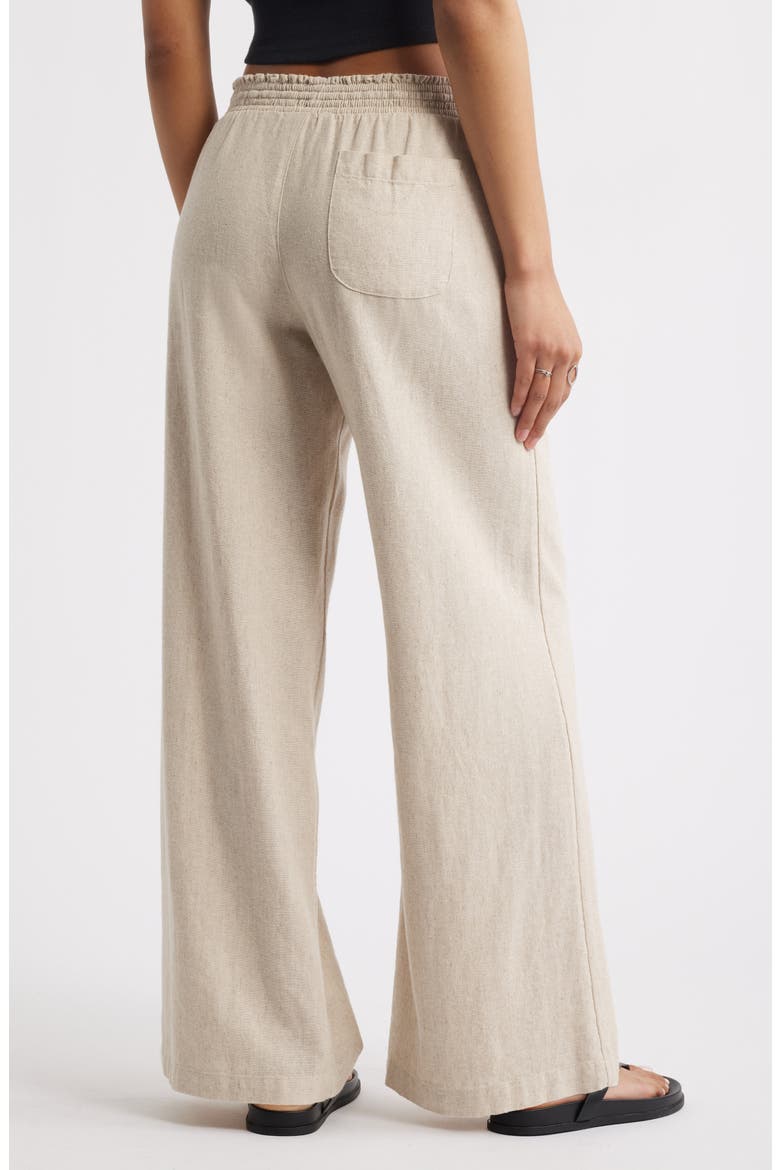 Linen Blend Beach Pants, Alternate, color, NATURAL