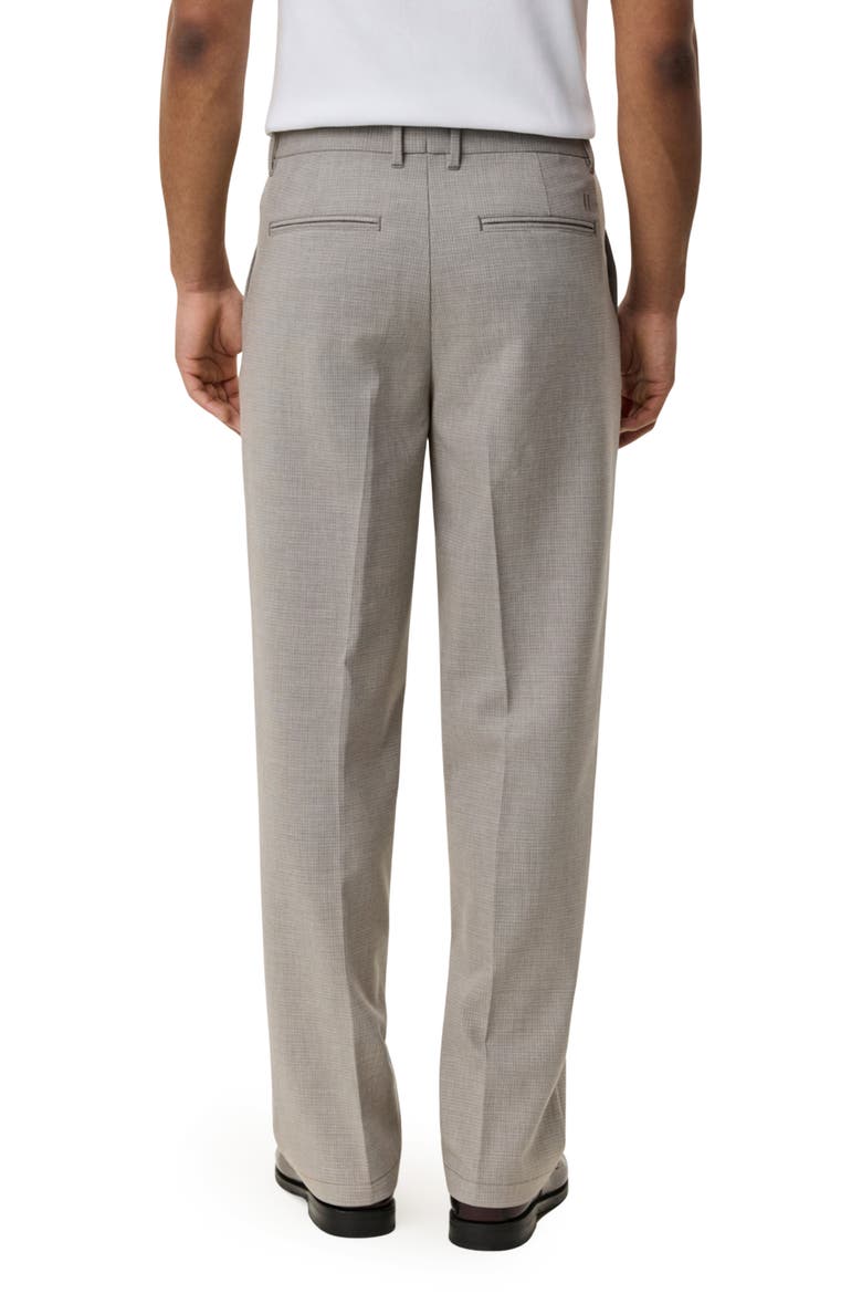 Mini Check Pleated Pants, Alternate, color, BUNGEE CORD BROWN