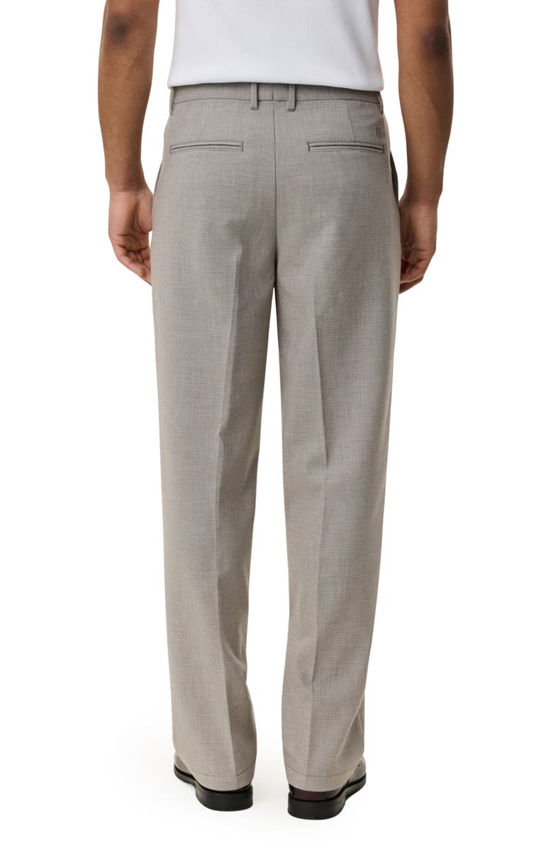Les Deux Mini Check Pleated Pants, Alternate, color, Bungee Cord Brown