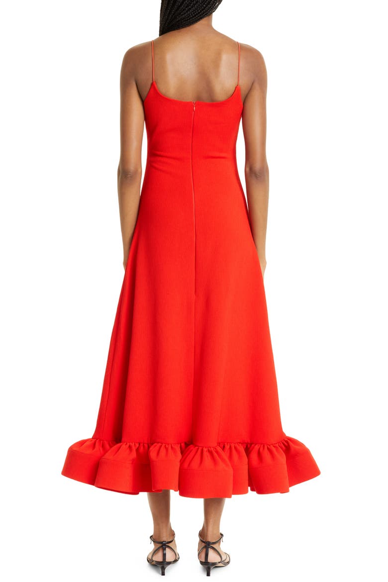 Dire Ruffle Hem Maxi Dress, Alternate, color, ORANGE