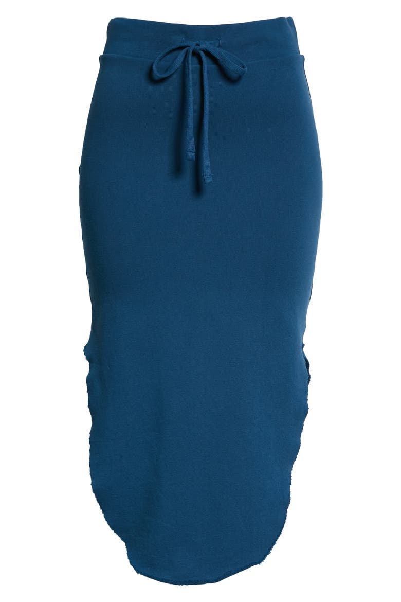 Unforgettable French Terry Skirt, Alternate, color, DEEP SEA