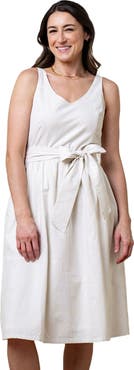 Hope & Henry Women's Organic A-Line Dress with Sash