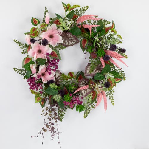 Northlight Succulent & Fern Artificial Floral Wreath In Green