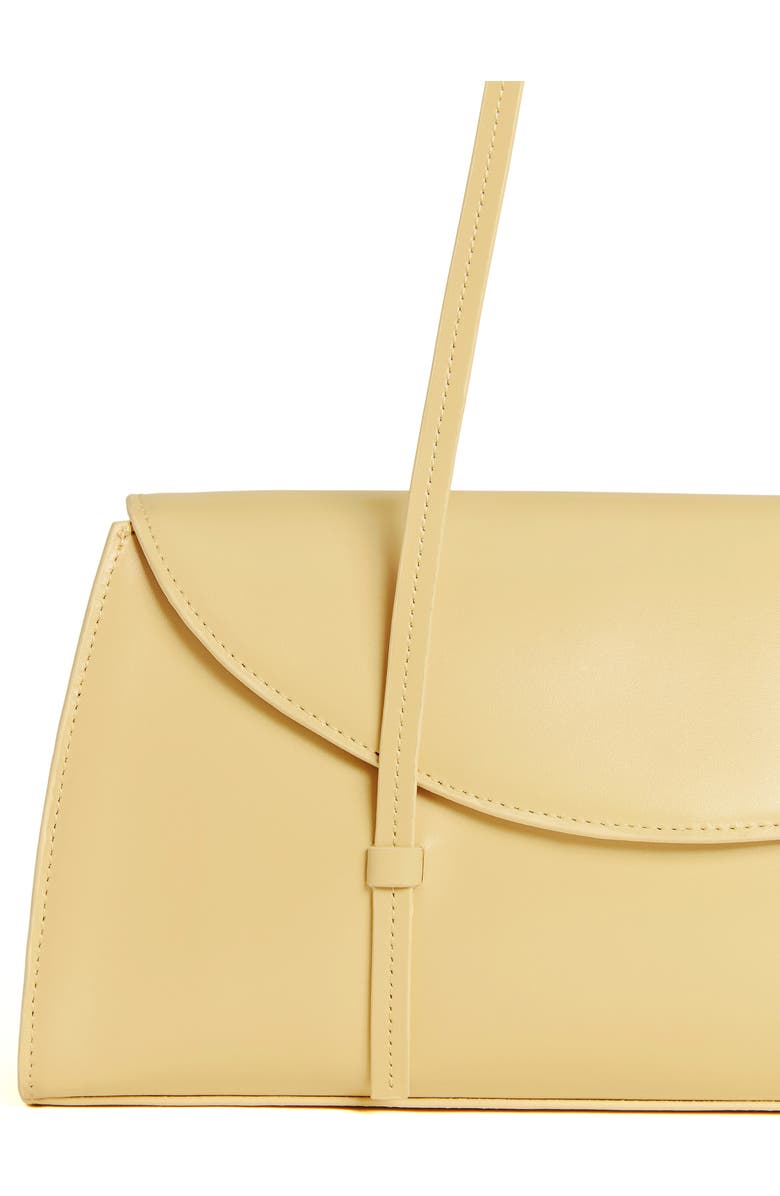 Reformation Elena Leather Shoulder Bag, Alternate, color, Lemon Custard Leather