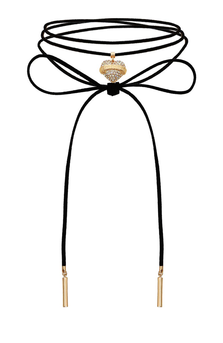 True Religion Suede choker necklace, Main, color, Goldtone