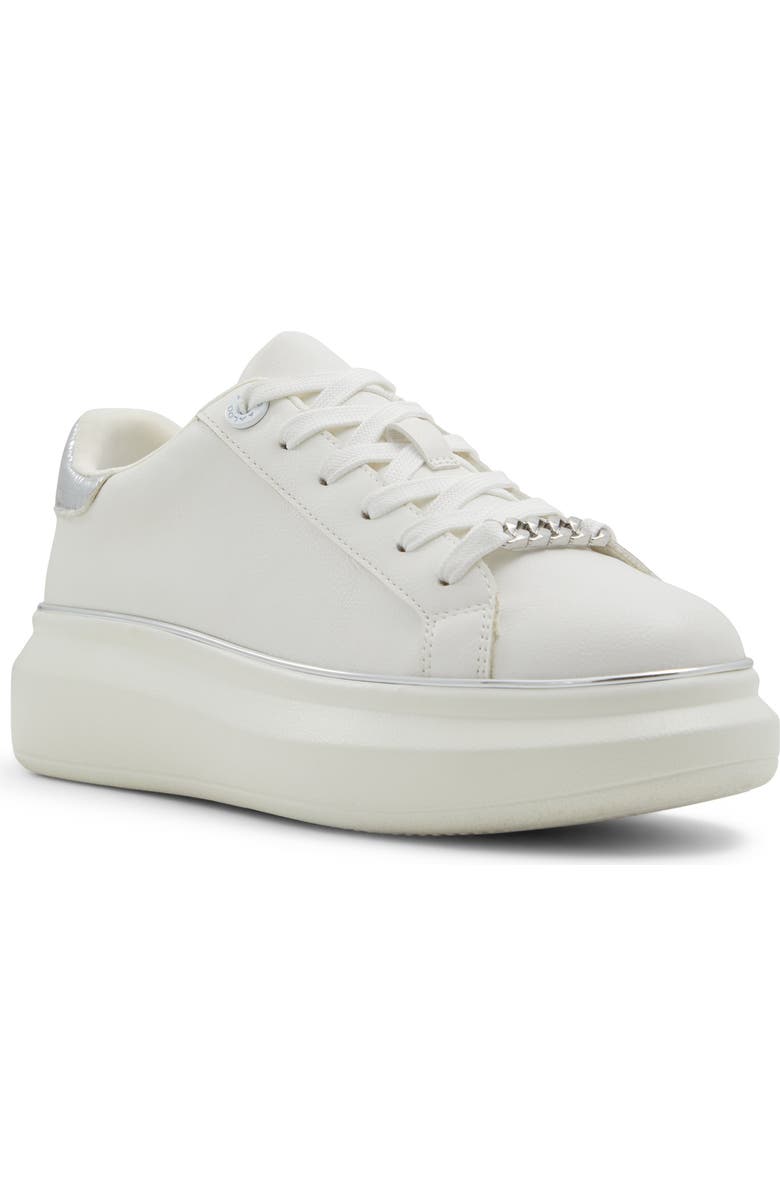 ALDO Tahlea Platform Sneaker, Main, color, White