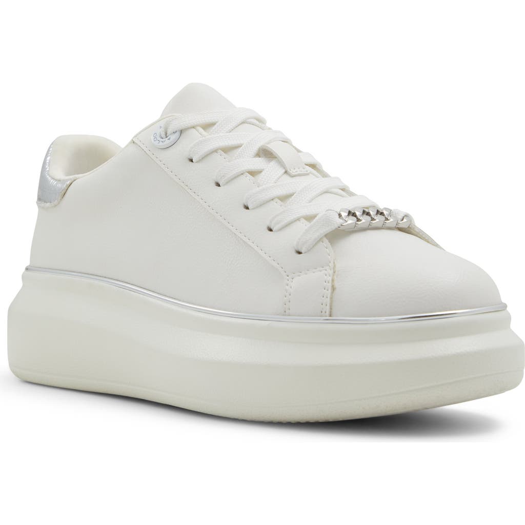 Aldo Merrick Platform Sneaker In White