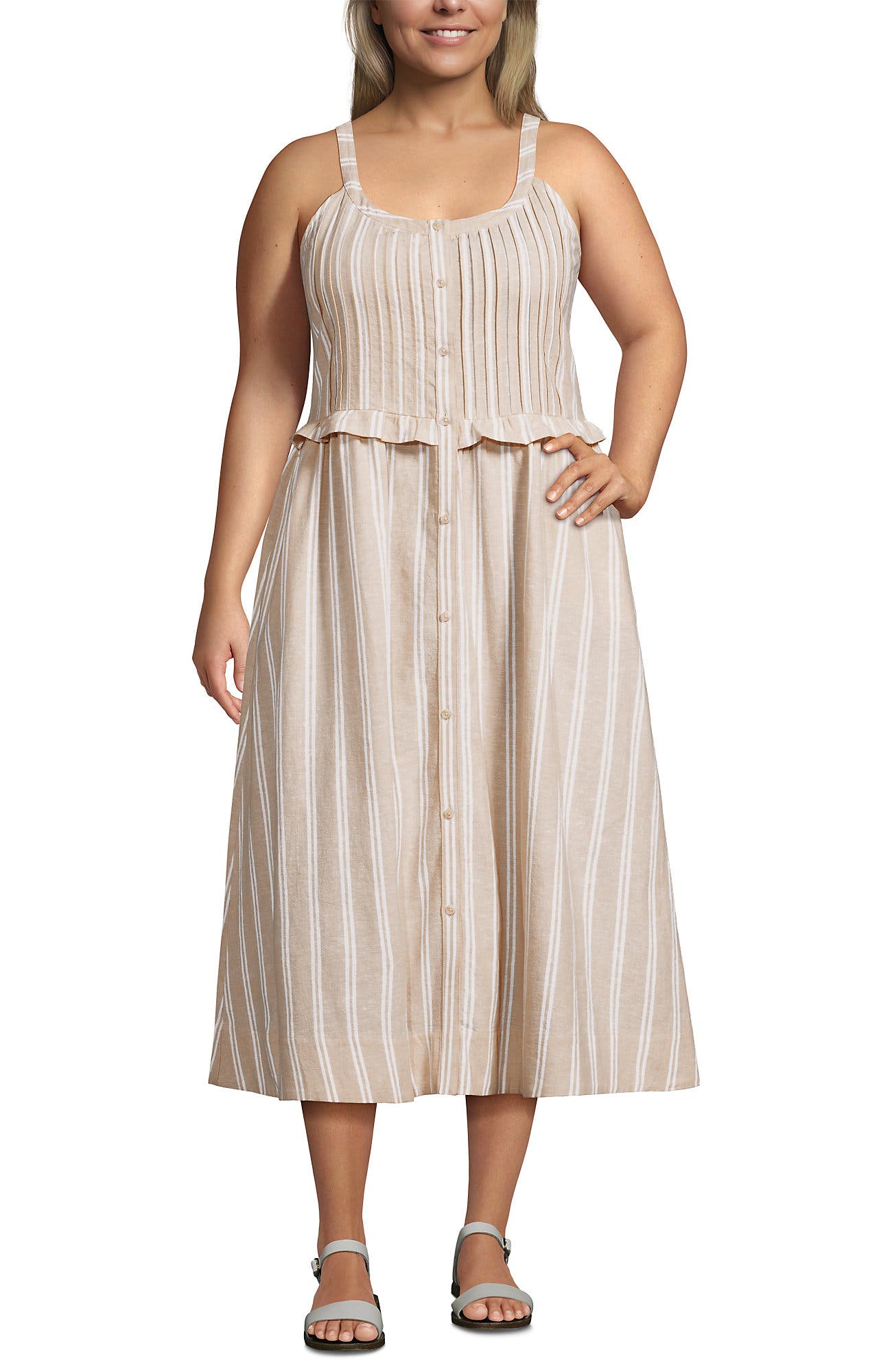 Champagne/White Double Stripe