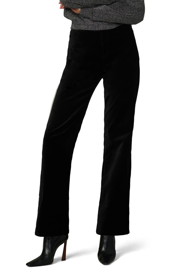 The Margot Velvet Straight Leg Pants, Main, color, BLACK