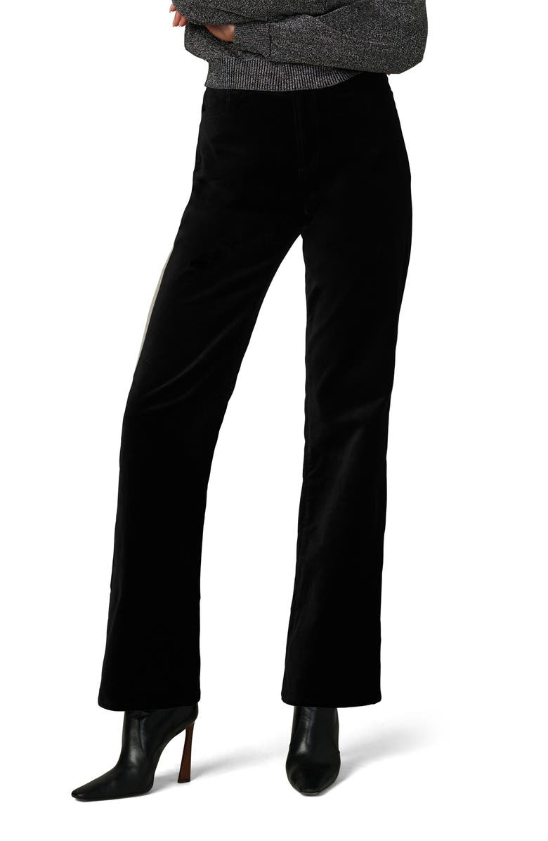 Joe's Jeans The Margot Velvet Straight Leg Pants, Main, color, Black