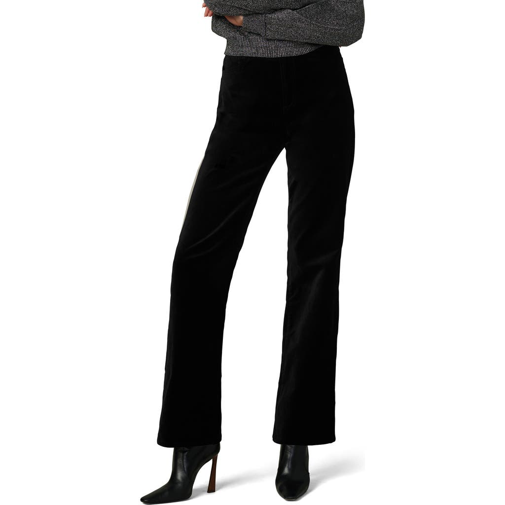 Joe's Jeans The Margot Velvet Straight Leg Pants In Black