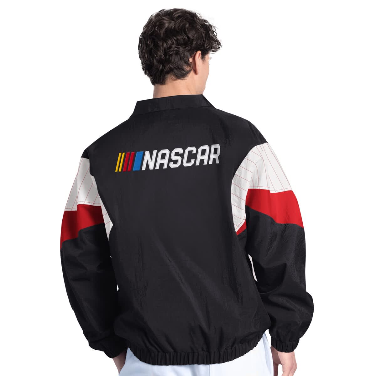 Men's Starter Black/Red NASCAR Yard Line Full-Zip Jacket - image 2