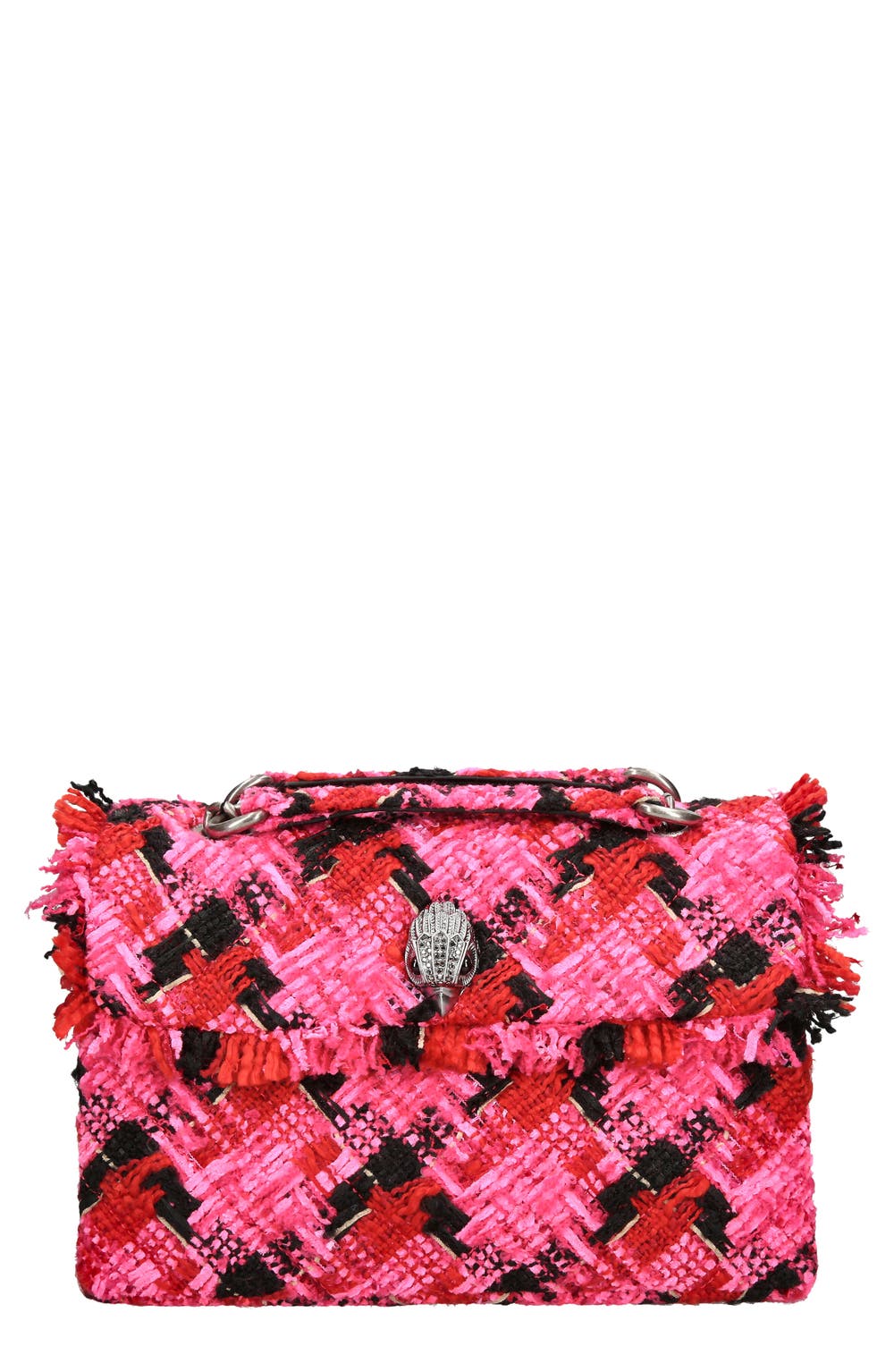 Kensington Tweed Convertible Shoulder Bag, color, PINK