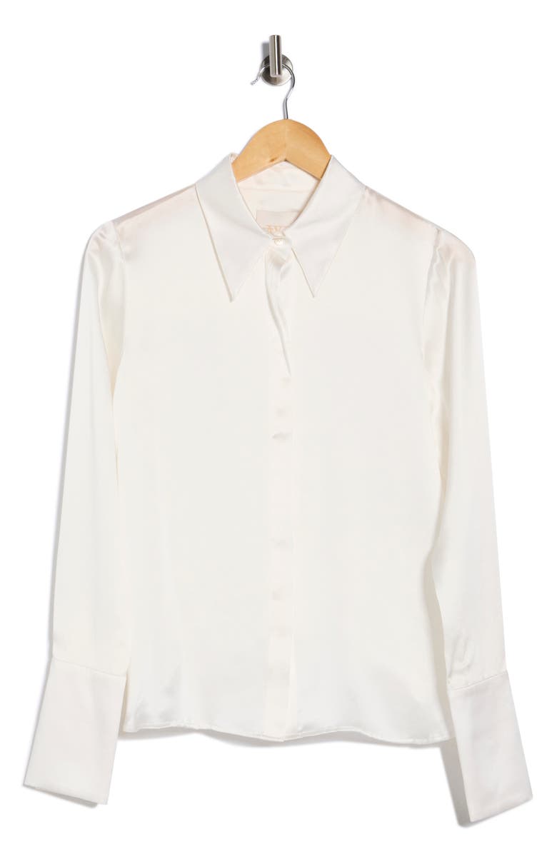 TWP Object of Affection Silk Shirt, Alternate, color, Ivory