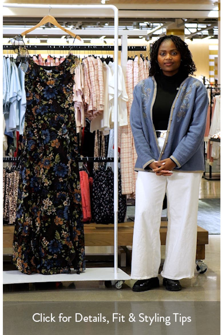Madeline Floral Print Ruffle Asymmetric Silk Gown video