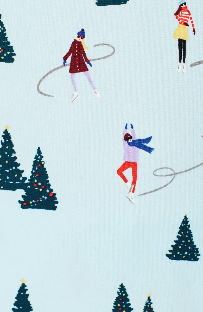 Kate Spade New York print brushed jersey pajamas, Alternate, color, 