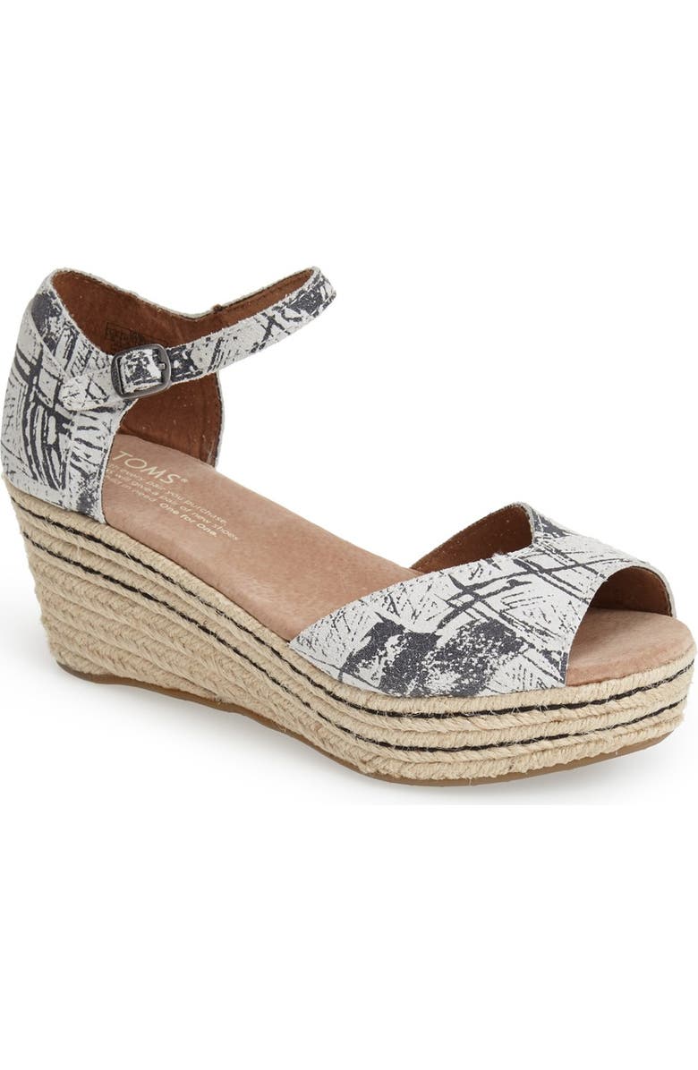 TOMS Espadrille Wedge Sandal, Main, color,