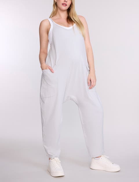 Sleeveless Relaxed Fit Maternity Jumpsuit