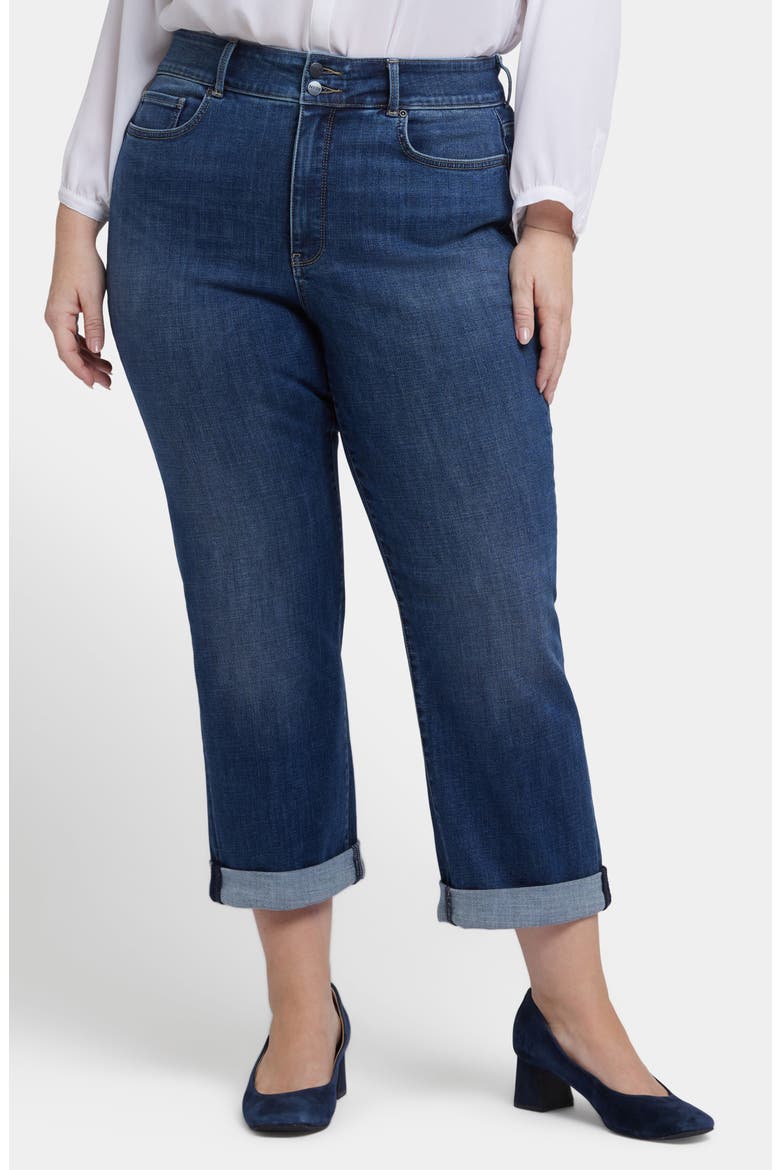 Bailey High Waist Crop Relaxed Straight Leg Jeans, Main, color, ASTURIA SHORE