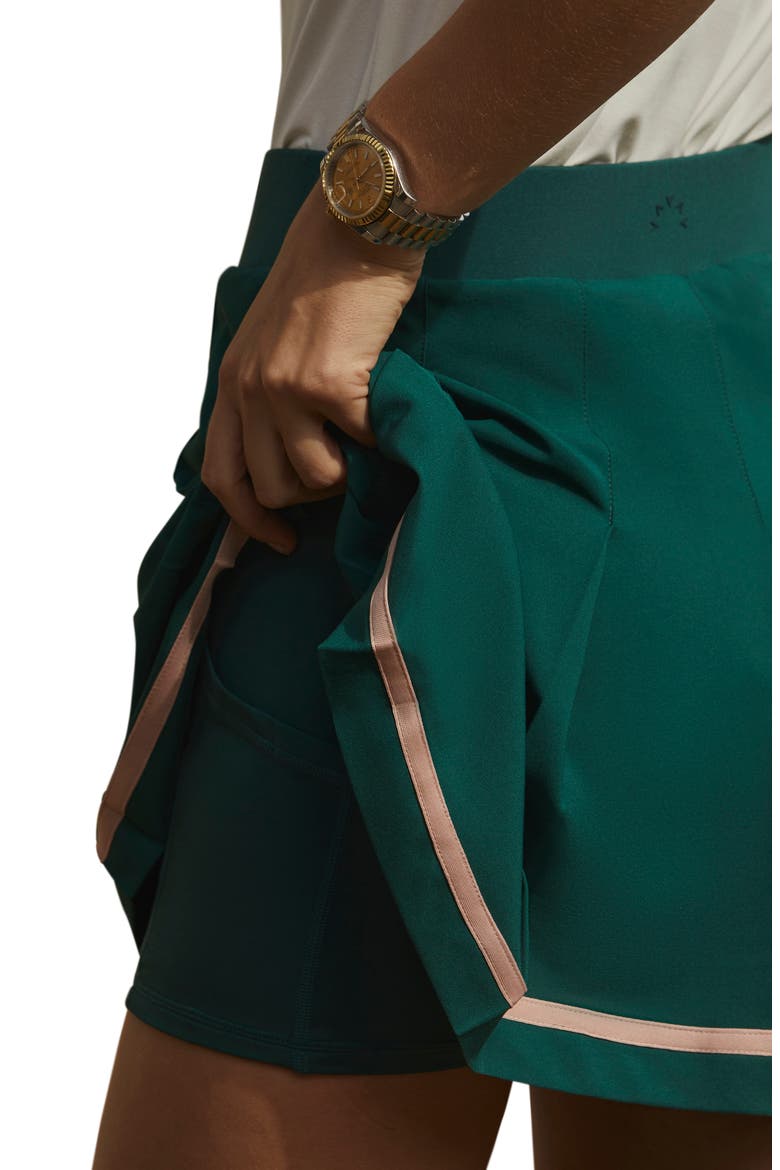 Clarendon Tipped Skort, Alternate, color, FOREST