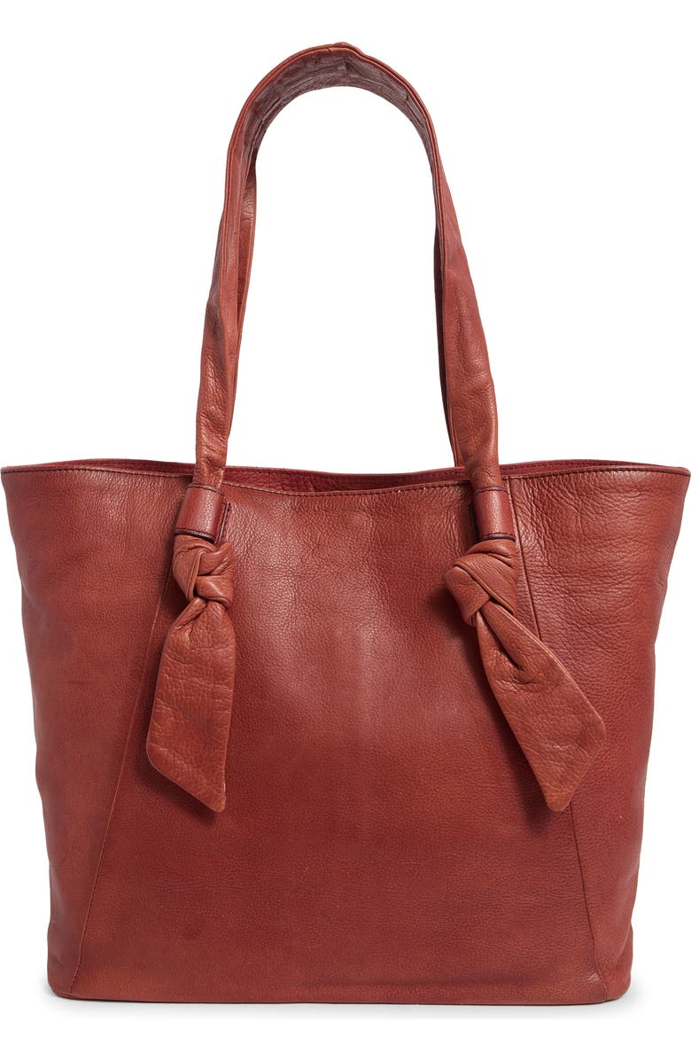 Frye Nora Knotted Strap Tote Bag, Main, color, Burgundy