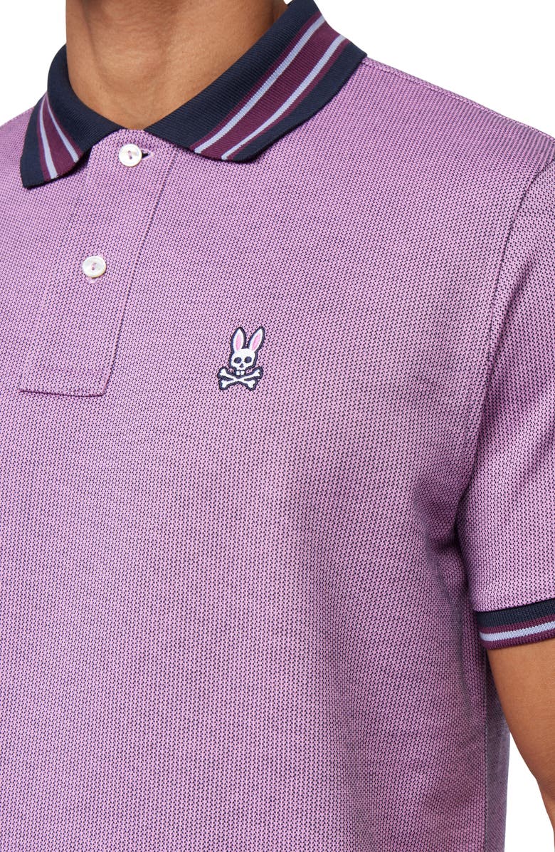 Psycho Bunny San Francisco Jacquard Cotton Piqué Polo, Alternate, color, 
