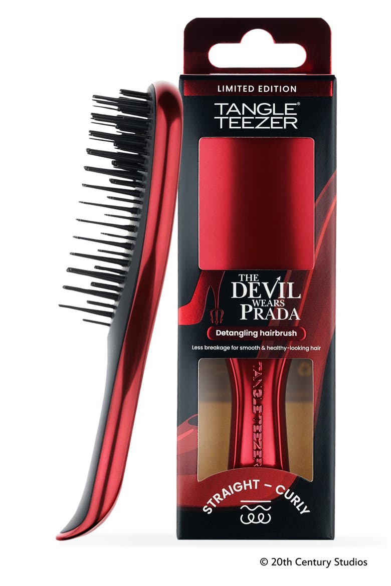 The Devil Wears Prada x Tangle Teezer Mini Ultimate Detangler Brush, Main, color, RED CHROME