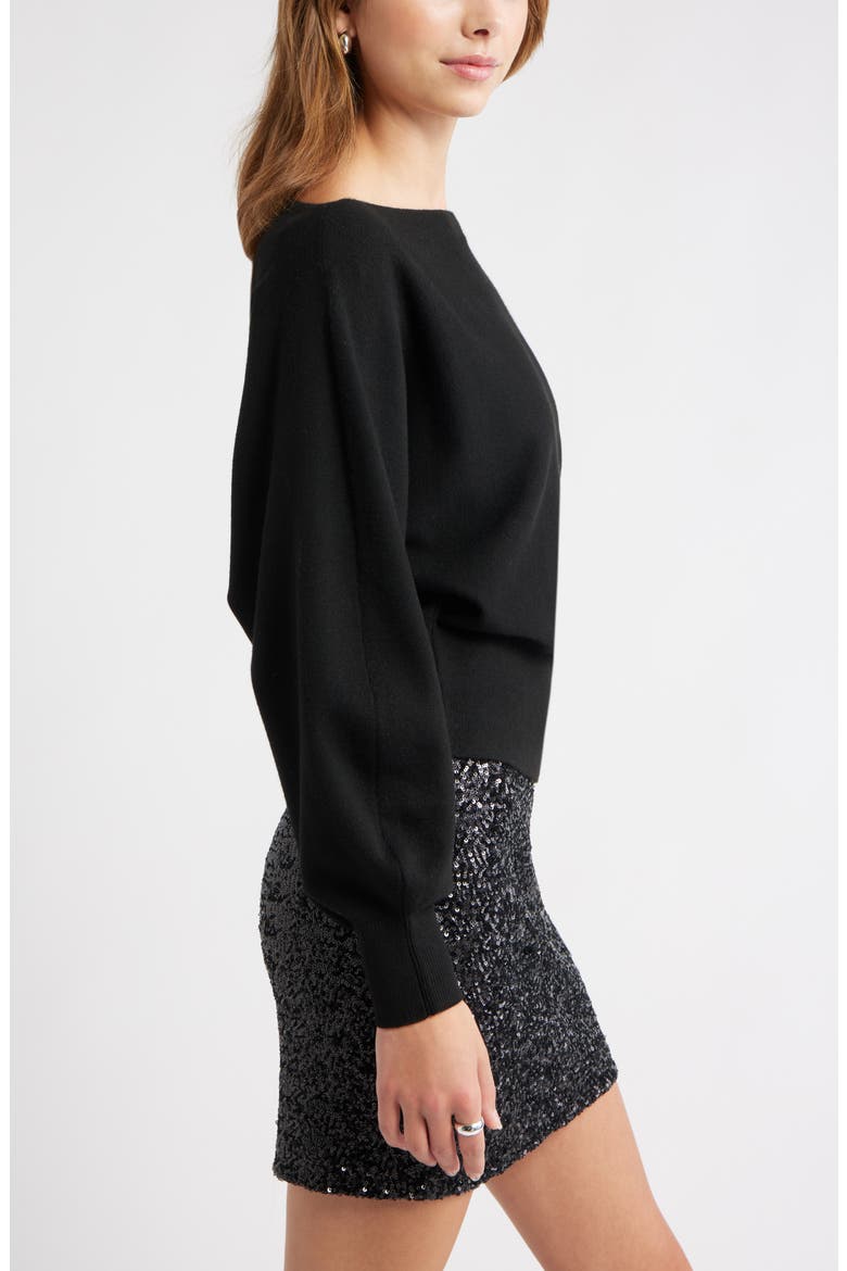 Boat Neck Sweater, Alternate, color, BLACK