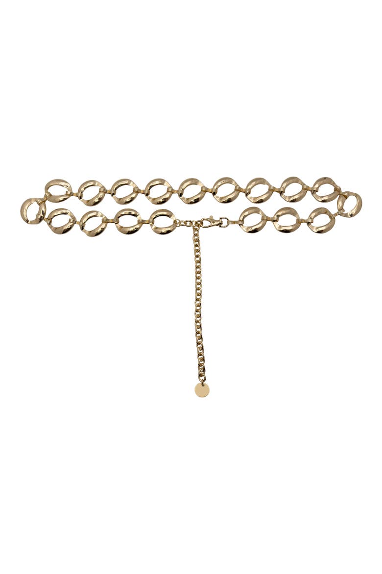 Molten Chain Link Belt, Main, color, GOLD