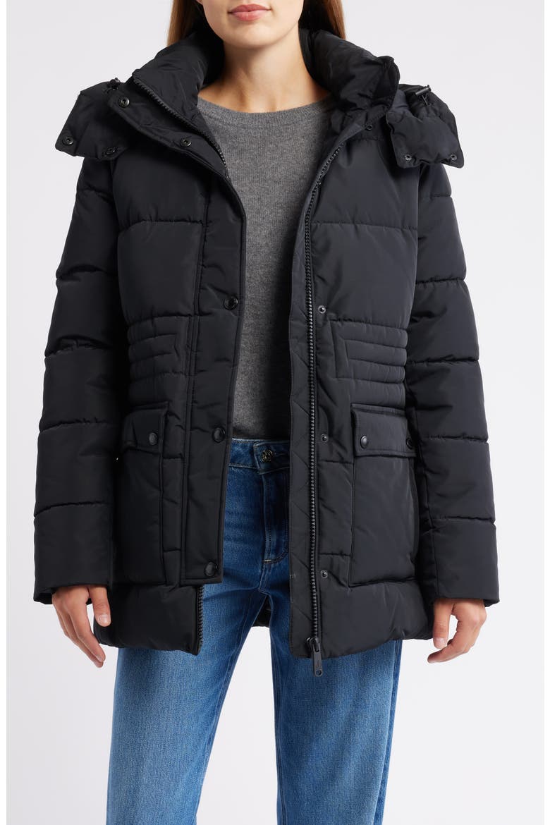 Parka with Removable Hood, Main, color, BLACK