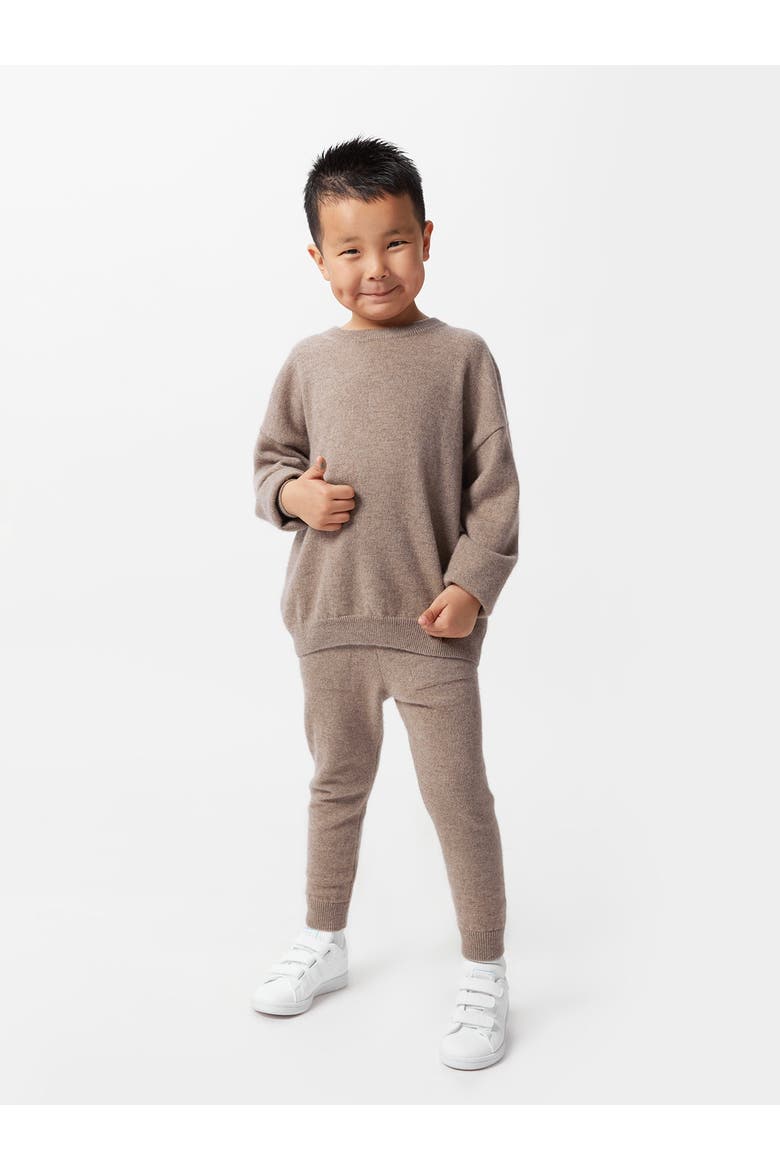 Kids Cashmere Track Pants, Alternate, color, taupe