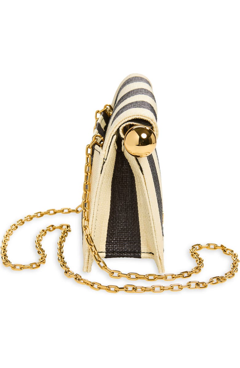 Jacquemus La Petite Pochette Rond Carré Nylon Clutch, Alternate, color, Natural / Black 1Fy